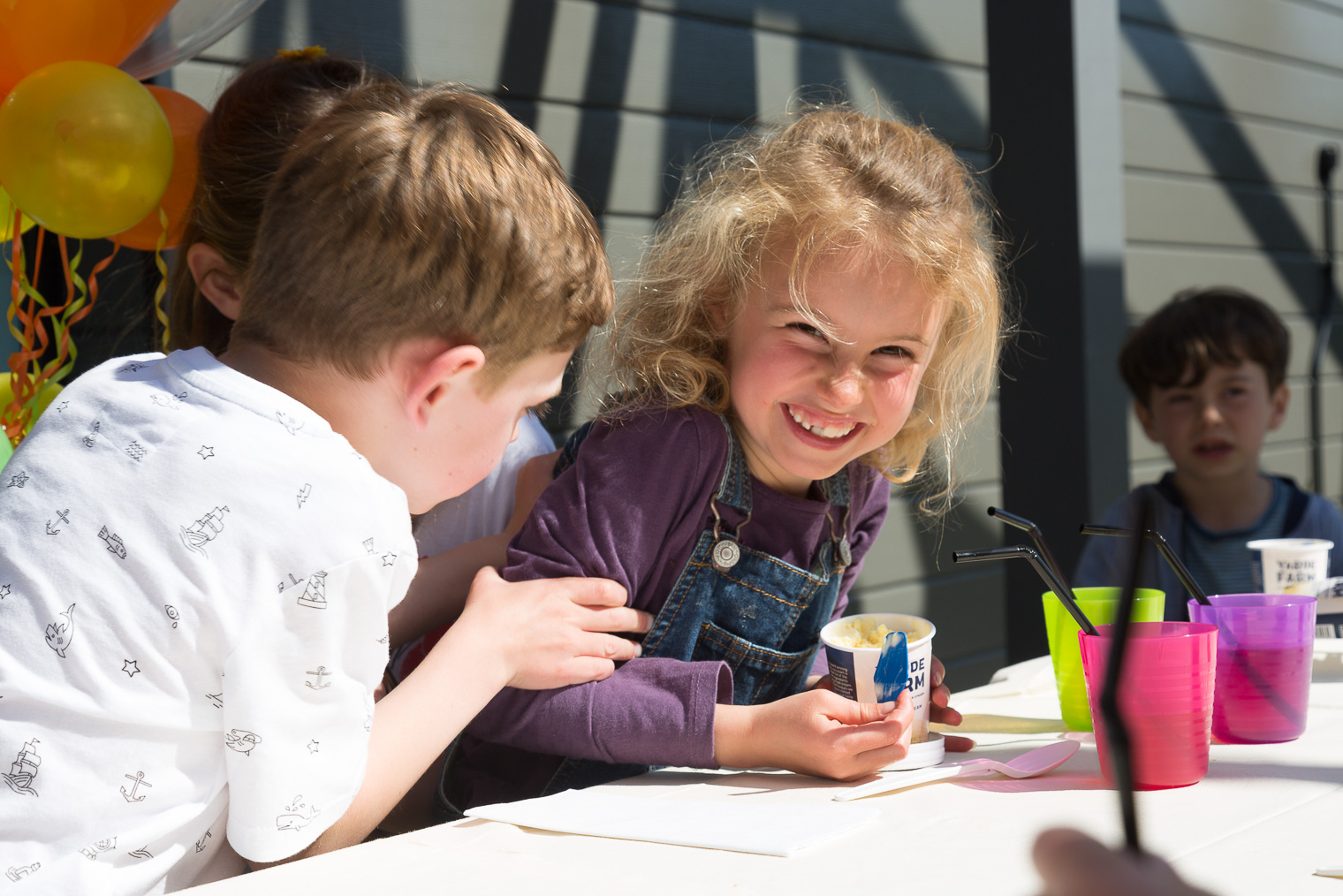 Children laughing